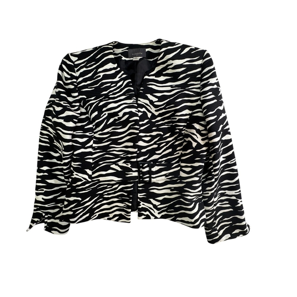 Liz Claiborne blouse‎ Women's size 12 black/white